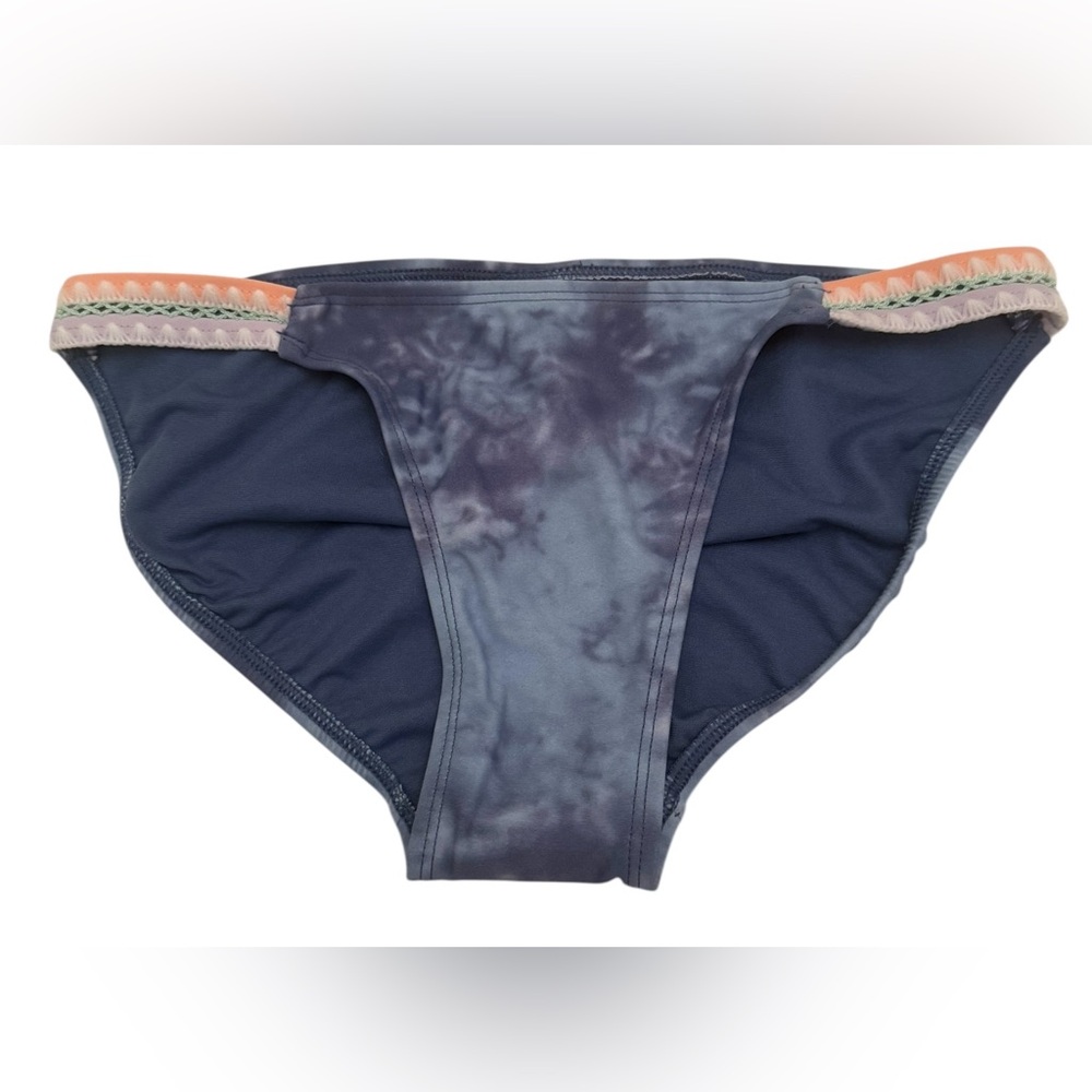 Xhilaration Blue Tie-Dye Hipster Bikini Bottoms Size M (4-6) Nylon Spandex NWT